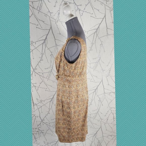 Etcetera Paisley Brocade Golden Chainlink Sheath Dress - Picture 4 of 6